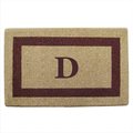 Nedia Home Nedia Home 02023D Single Picture - Brown Frame 22 x 36 In. Heavy Duty Coir Doormat - Monogrammed D O2023D